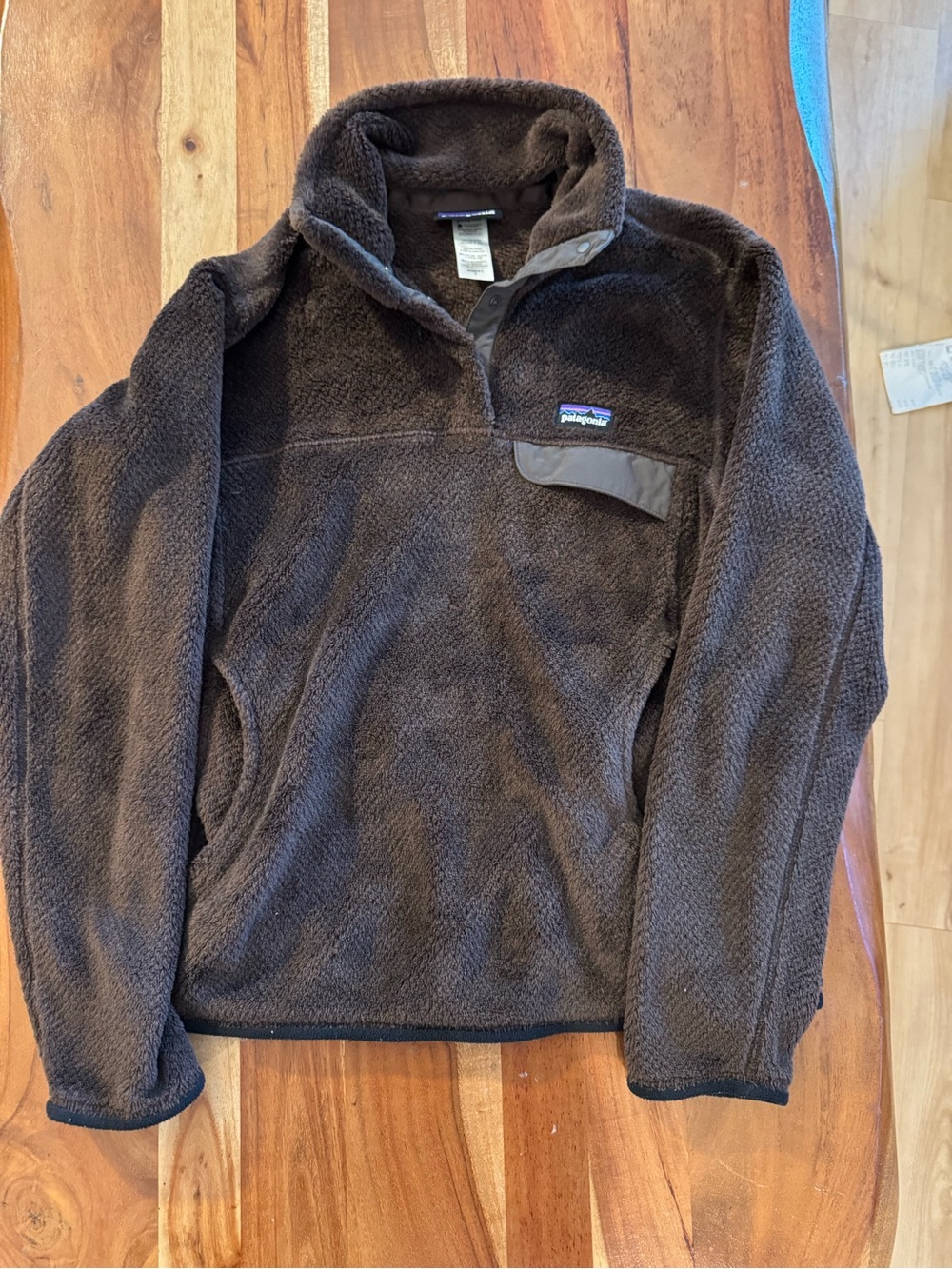 Patagonia Brown Fleece Snap-Placket Pullover